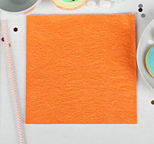 Бумажные салфетки "Узор" (оранжевые, 20 шт, 33х33 см)