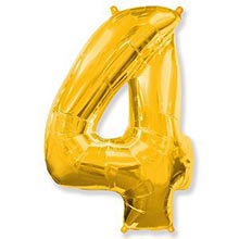 Фольгированный шар "Цифра 4", золото, 91 см