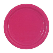 Набор тарелок для праздника - розовые (10 шт, 18 см)