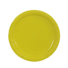 Одноразовые тарелки для праздника - желтые (10 шт, 18 см)
