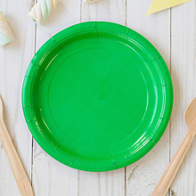 Бумажные тарелки "Круг" (10 шт, зеленые)