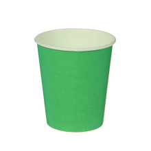 Бумажные стаканы однотонные (10 шт, зеленые)