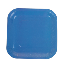 Бумажные тарелки  "Квадрат" (6 шт, 18 см, синие)