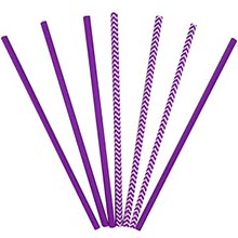 Трубочки для напитков "Чудеса", фиолетовый (12 шт)