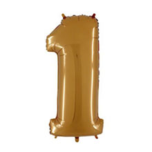 Фольгированный шар "Цифра 1" (золотой; 100 см)